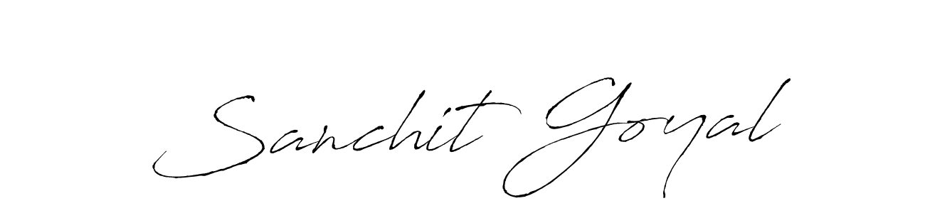 Sanchit Goyal stylish signature style. Best Handwritten Sign (Antro_Vectra) for my name. Handwritten Signature Collection Ideas for my name Sanchit Goyal. Sanchit Goyal signature style 6 images and pictures png