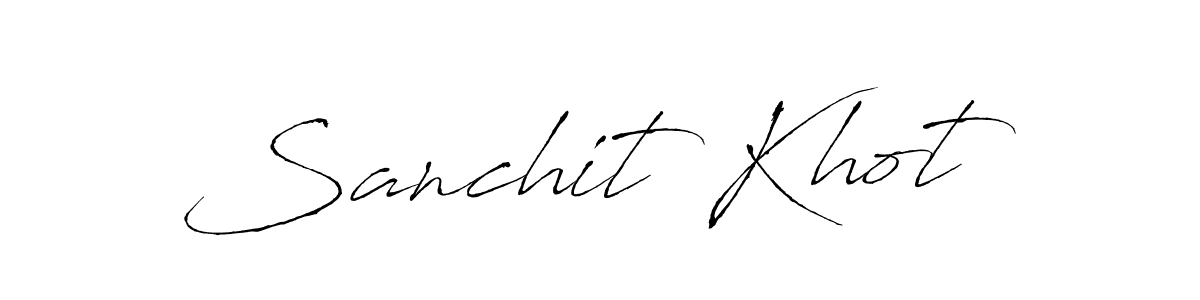 Create a beautiful signature design for name Sanchit Khot. With this signature (Antro_Vectra) fonts, you can make a handwritten signature for free. Sanchit Khot signature style 6 images and pictures png