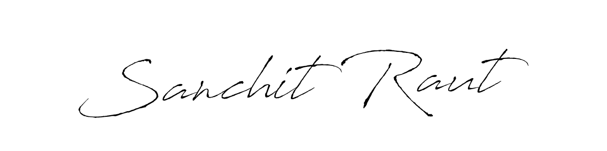You should practise on your own different ways (Antro_Vectra) to write your name (Sanchit Raut) in signature. don't let someone else do it for you. Sanchit Raut signature style 6 images and pictures png
