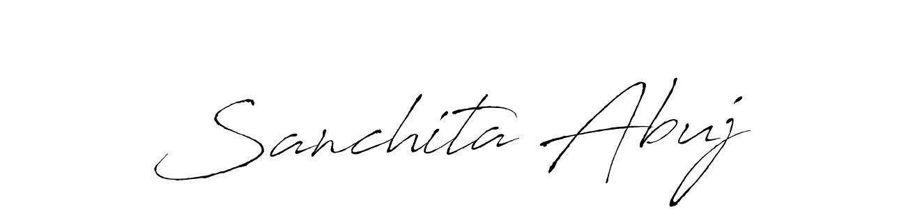 How to make Sanchita Abuj signature? Antro_Vectra is a professional autograph style. Create handwritten signature for Sanchita Abuj name. Sanchita Abuj signature style 6 images and pictures png