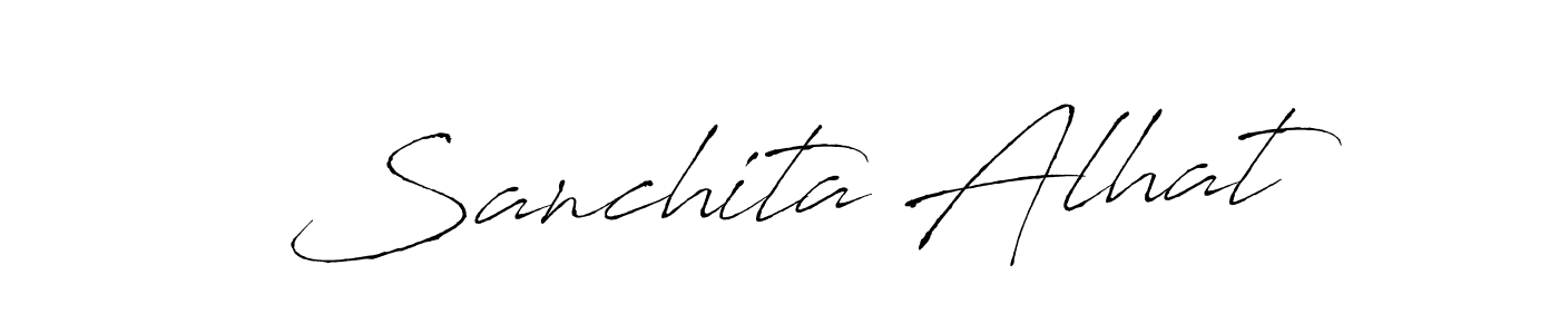 Sanchita Alhat stylish signature style. Best Handwritten Sign (Antro_Vectra) for my name. Handwritten Signature Collection Ideas for my name Sanchita Alhat. Sanchita Alhat signature style 6 images and pictures png