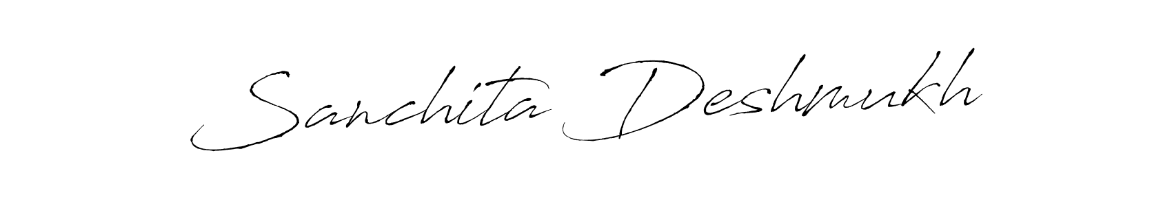 How to make Sanchita Deshmukh name signature. Use Antro_Vectra style for creating short signs online. This is the latest handwritten sign. Sanchita Deshmukh signature style 6 images and pictures png