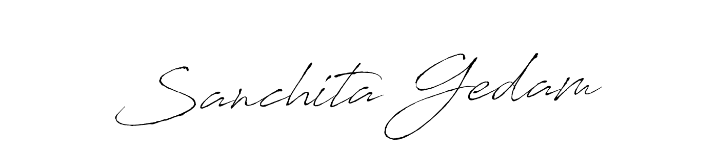 Antro_Vectra is a professional signature style that is perfect for those who want to add a touch of class to their signature. It is also a great choice for those who want to make their signature more unique. Get Sanchita Gedam name to fancy signature for free. Sanchita Gedam signature style 6 images and pictures png