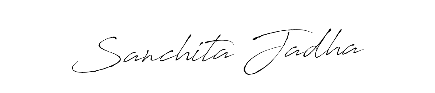Once you've used our free online signature maker to create your best signature Antro_Vectra style, it's time to enjoy all of the benefits that Sanchita Jadha name signing documents. Sanchita Jadha signature style 6 images and pictures png