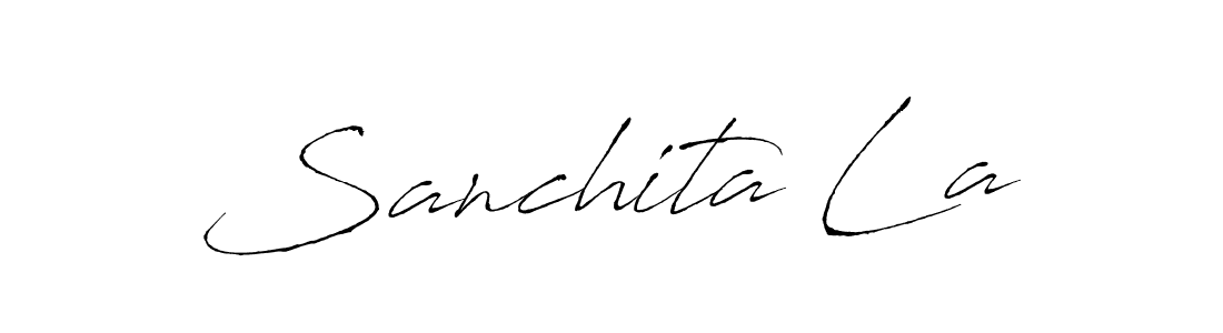 Similarly Antro_Vectra is the best handwritten signature design. Signature creator online .You can use it as an online autograph creator for name Sanchita La. Sanchita La signature style 6 images and pictures png