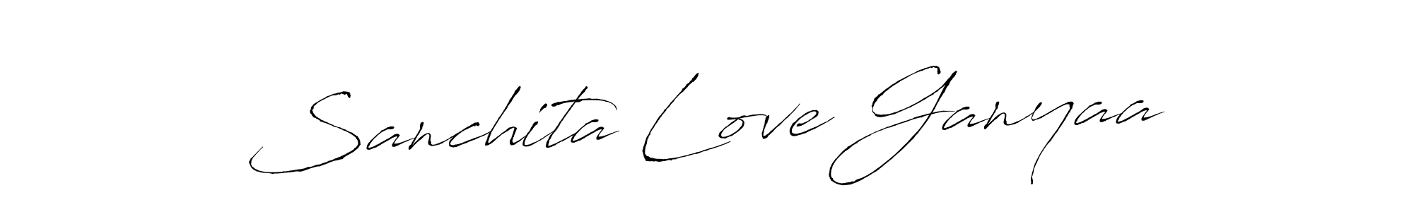 Make a beautiful signature design for name Sanchita Love Ganyaa. With this signature (Antro_Vectra) style, you can create a handwritten signature for free. Sanchita Love Ganyaa signature style 6 images and pictures png