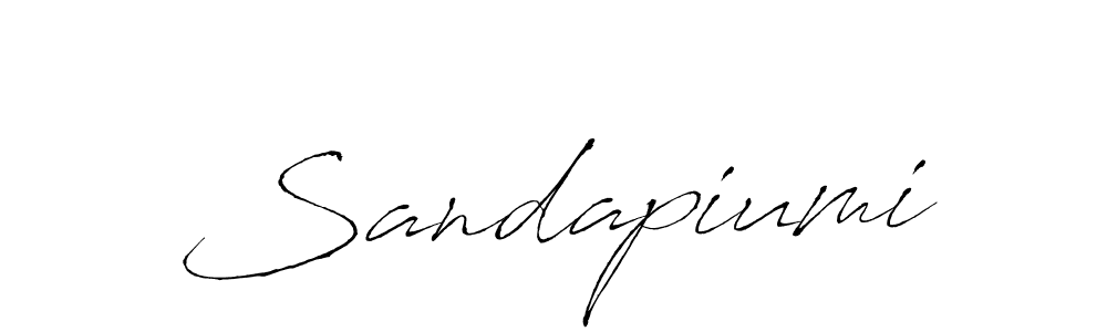 How to make Sandapiumi name signature. Use Antro_Vectra style for creating short signs online. This is the latest handwritten sign. Sandapiumi signature style 6 images and pictures png