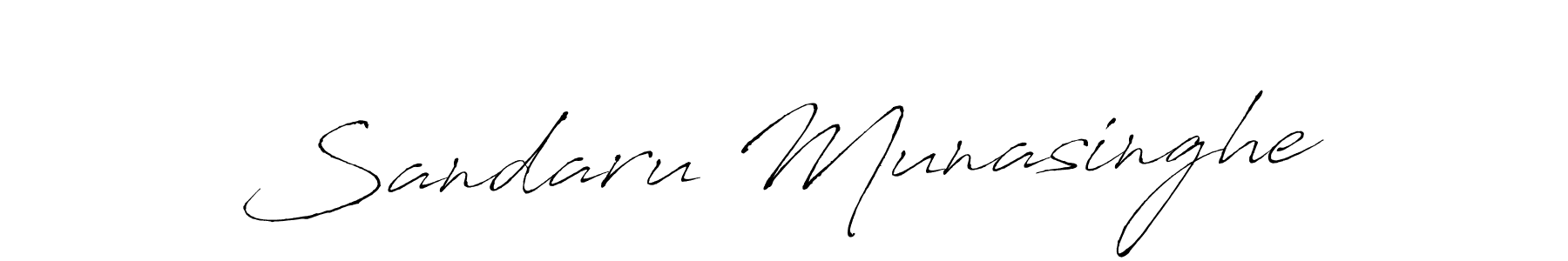 Make a beautiful signature design for name Sandaru Munasinghe. With this signature (Antro_Vectra) style, you can create a handwritten signature for free. Sandaru Munasinghe signature style 6 images and pictures png