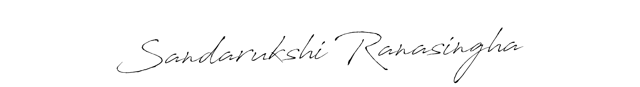 Create a beautiful signature design for name Sandarukshi Ranasingha. With this signature (Antro_Vectra) fonts, you can make a handwritten signature for free. Sandarukshi Ranasingha signature style 6 images and pictures png