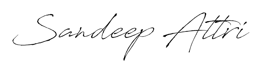 Personalize your online presence with Sandeep Attri signature rendered in elegant Antro_Vectra font. Great for website footers and blogs. Sandeep Attri signature style 6 images and pictures png