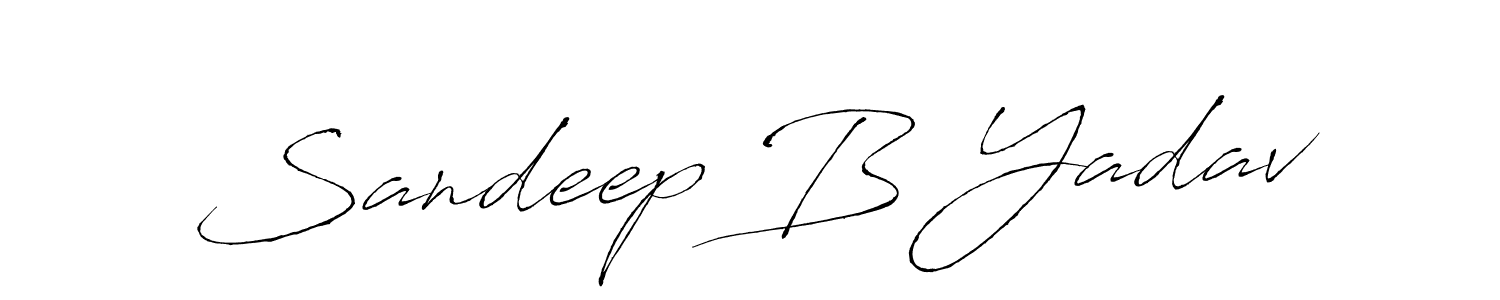 The best way (Antro_Vectra) to make a short signature is to pick only two or three words in your name. The name Sandeep B Yadav include a total of six letters. For converting this name. Sandeep B Yadav signature style 6 images and pictures png