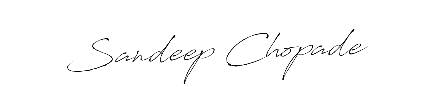 How to make Sandeep Chopade name signature. Use Antro_Vectra style for creating short signs online. This is the latest handwritten sign. Sandeep Chopade signature style 6 images and pictures png