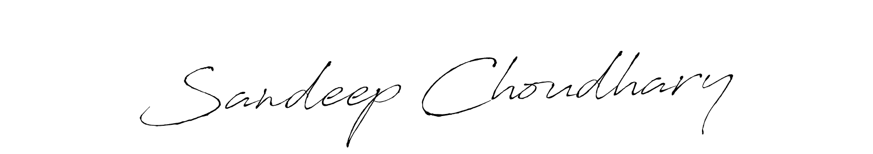 How to make Sandeep Choudhary name signature. Use Antro_Vectra style for creating short signs online. This is the latest handwritten sign. Sandeep Choudhary signature style 6 images and pictures png