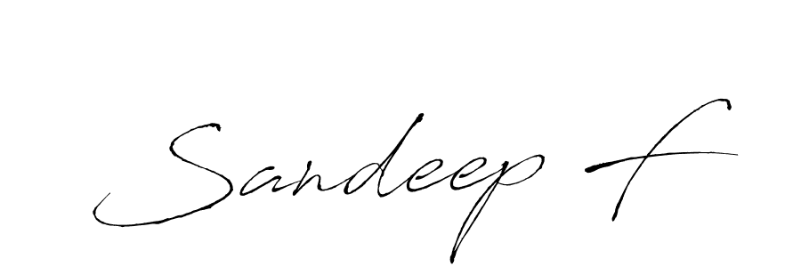 How to make Sandeep F signature? Antro_Vectra is a professional autograph style. Create handwritten signature for Sandeep F name. Sandeep F signature style 6 images and pictures png