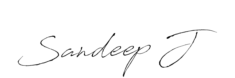 Sandeep J stylish signature style. Best Handwritten Sign (Antro_Vectra) for my name. Handwritten Signature Collection Ideas for my name Sandeep J. Sandeep J signature style 6 images and pictures png