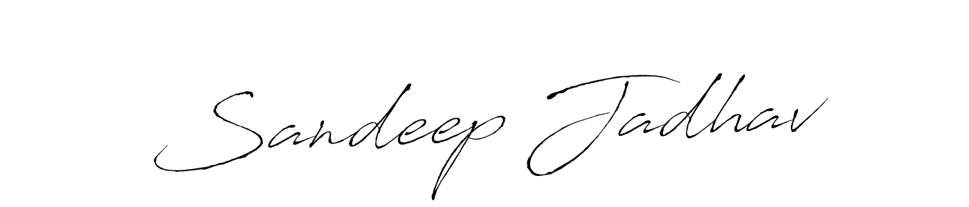 Sandeep Jadhav stylish signature style. Best Handwritten Sign (Antro_Vectra) for my name. Handwritten Signature Collection Ideas for my name Sandeep Jadhav. Sandeep Jadhav signature style 6 images and pictures png