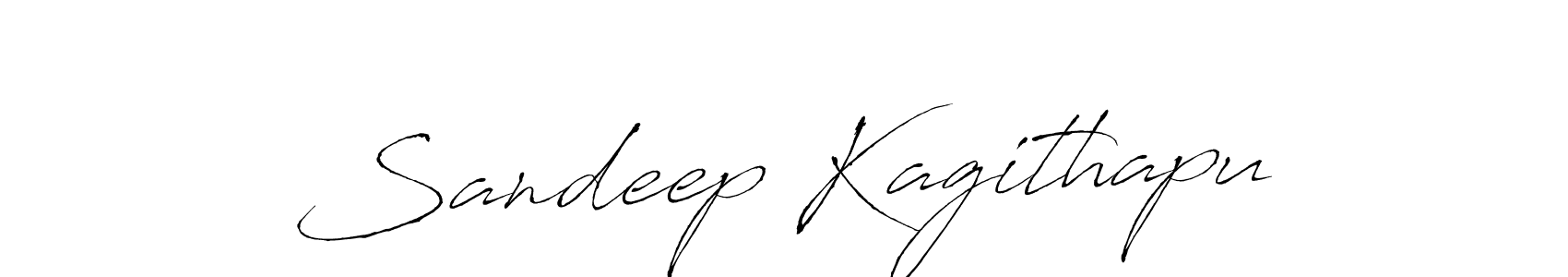 How to make Sandeep Kagithapu name signature. Use Antro_Vectra style for creating short signs online. This is the latest handwritten sign. Sandeep Kagithapu signature style 6 images and pictures png