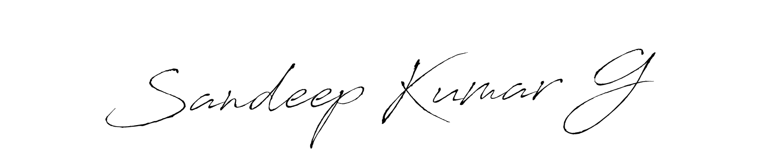 Design your own signature with our free online signature maker. With this signature software, you can create a handwritten (Antro_Vectra) signature for name Sandeep Kumar G. Sandeep Kumar G signature style 6 images and pictures png