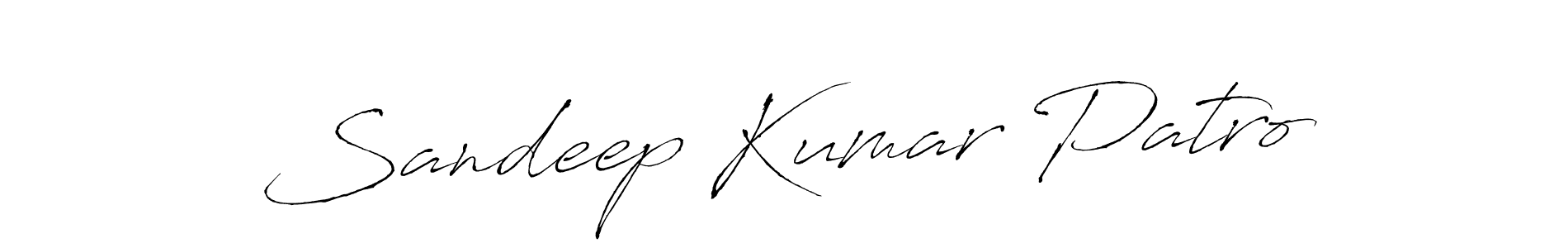 Sandeep Kumar Patro stylish signature style. Best Handwritten Sign (Antro_Vectra) for my name. Handwritten Signature Collection Ideas for my name Sandeep Kumar Patro. Sandeep Kumar Patro signature style 6 images and pictures png