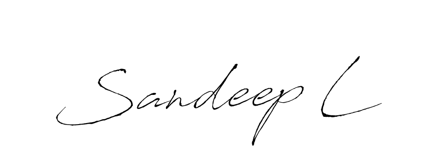 It looks lik you need a new signature style for name Sandeep L. Design unique handwritten (Antro_Vectra) signature with our free signature maker in just a few clicks. Sandeep L signature style 6 images and pictures png