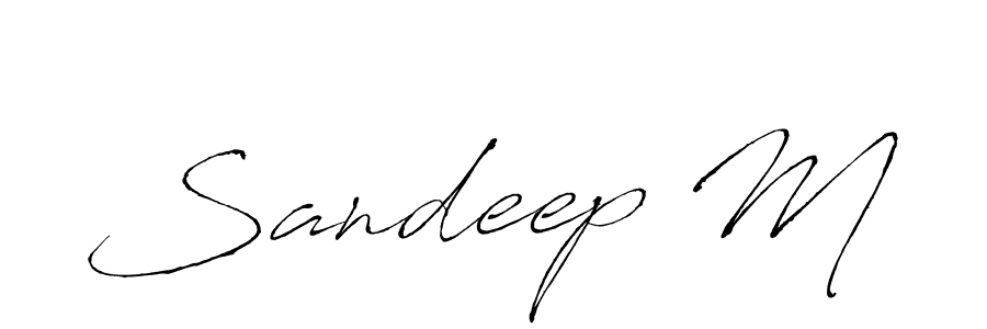 It looks lik you need a new signature style for name Sandeep M. Design unique handwritten (Antro_Vectra) signature with our free signature maker in just a few clicks. Sandeep M signature style 6 images and pictures png