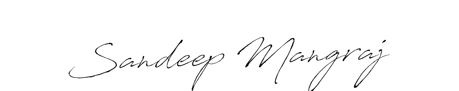 How to make Sandeep Mangraj name signature. Use Antro_Vectra style for creating short signs online. This is the latest handwritten sign. Sandeep Mangraj signature style 6 images and pictures png