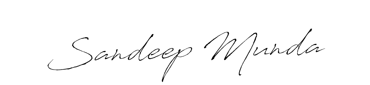 How to make Sandeep Munda name signature. Use Antro_Vectra style for creating short signs online. This is the latest handwritten sign. Sandeep Munda signature style 6 images and pictures png