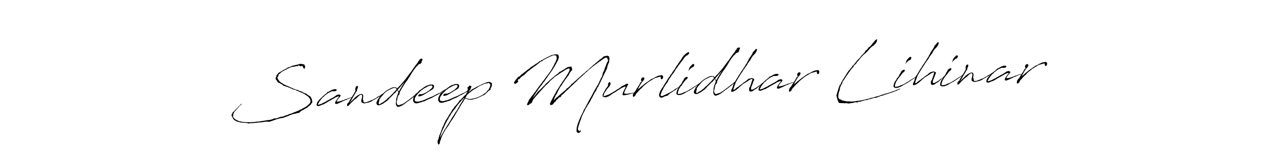 How to make Sandeep Murlidhar Lihinar signature? Antro_Vectra is a professional autograph style. Create handwritten signature for Sandeep Murlidhar Lihinar name. Sandeep Murlidhar Lihinar signature style 6 images and pictures png