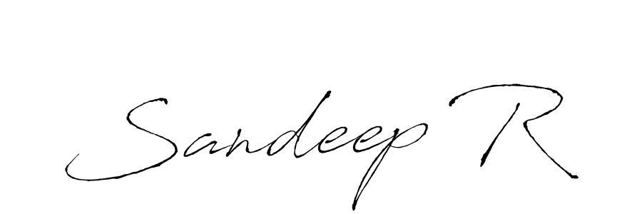 How to make Sandeep R signature? Antro_Vectra is a professional autograph style. Create handwritten signature for Sandeep R name. Sandeep R signature style 6 images and pictures png