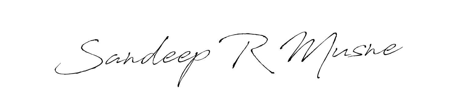 How to make Sandeep R Musne signature? Antro_Vectra is a professional autograph style. Create handwritten signature for Sandeep R Musne name. Sandeep R Musne signature style 6 images and pictures png