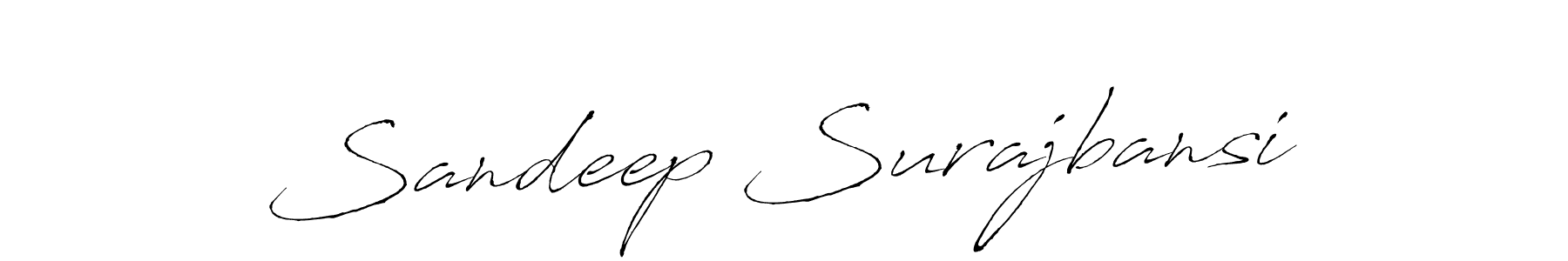 How to make Sandeep Surajbansi signature? Antro_Vectra is a professional autograph style. Create handwritten signature for Sandeep Surajbansi name. Sandeep Surajbansi signature style 6 images and pictures png