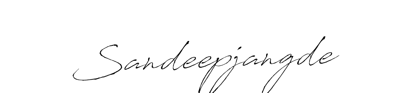 Sandeepjangde stylish signature style. Best Handwritten Sign (Antro_Vectra) for my name. Handwritten Signature Collection Ideas for my name Sandeepjangde. Sandeepjangde signature style 6 images and pictures png