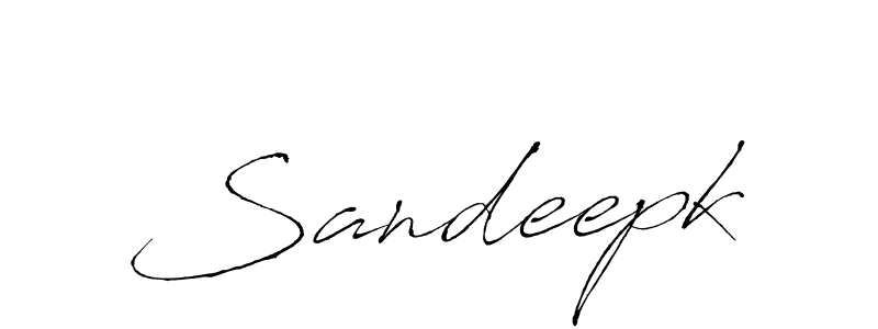 Create a beautiful signature design for name Sandeepk. With this signature (Antro_Vectra) fonts, you can make a handwritten signature for free. Sandeepk signature style 6 images and pictures png