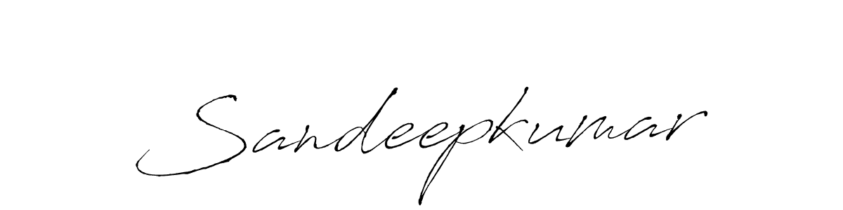 How to make Sandeepkumar name signature. Use Antro_Vectra style for creating short signs online. This is the latest handwritten sign. Sandeepkumar signature style 6 images and pictures png