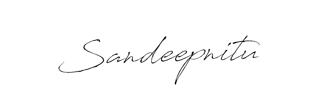 Use a signature maker to create a handwritten signature online. With this signature software, you can design (Antro_Vectra) your own signature for name Sandeepnitu. Sandeepnitu signature style 6 images and pictures png