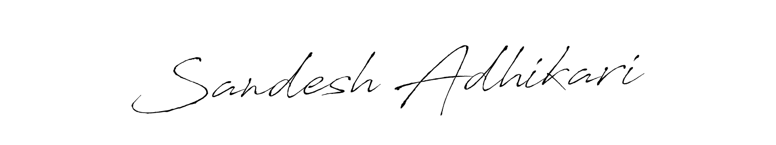 How to make Sandesh Adhikari signature? Antro_Vectra is a professional autograph style. Create handwritten signature for Sandesh Adhikari name. Sandesh Adhikari signature style 6 images and pictures png