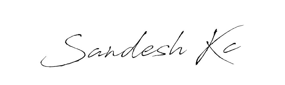 Make a beautiful signature design for name Sandesh Kc. With this signature (Antro_Vectra) style, you can create a handwritten signature for free. Sandesh Kc signature style 6 images and pictures png