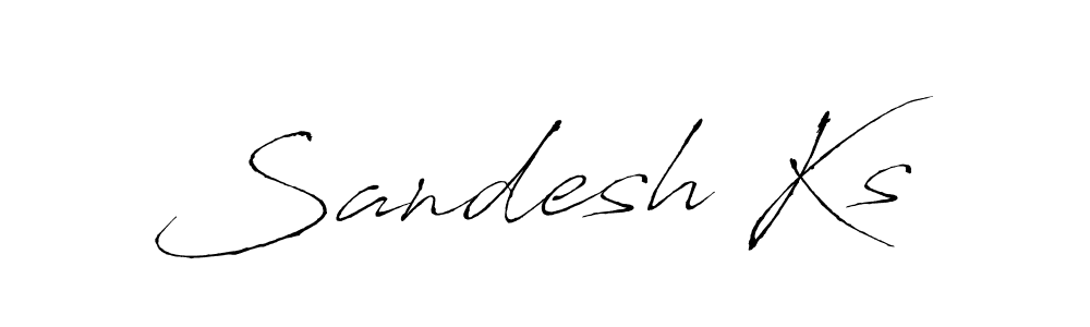 Sandesh Ks stylish signature style. Best Handwritten Sign (Antro_Vectra) for my name. Handwritten Signature Collection Ideas for my name Sandesh Ks. Sandesh Ks signature style 6 images and pictures png