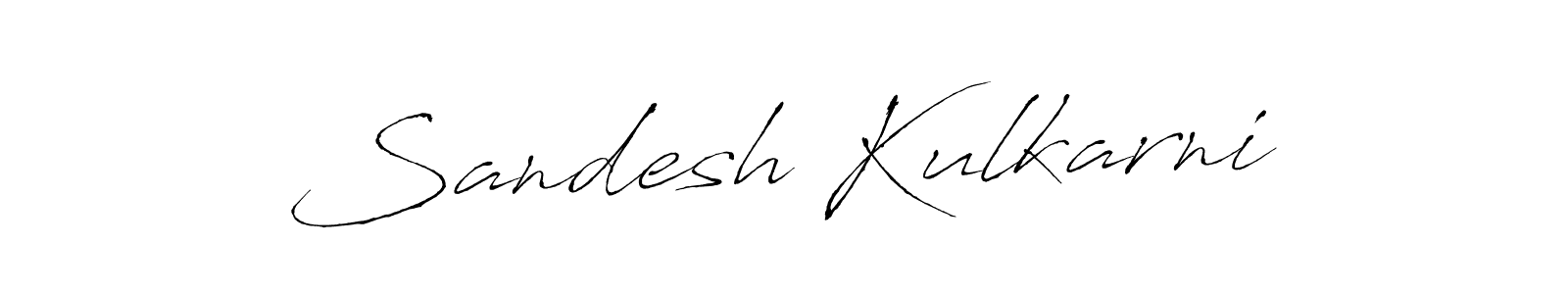 Create a beautiful signature design for name Sandesh Kulkarni. With this signature (Antro_Vectra) fonts, you can make a handwritten signature for free. Sandesh Kulkarni signature style 6 images and pictures png