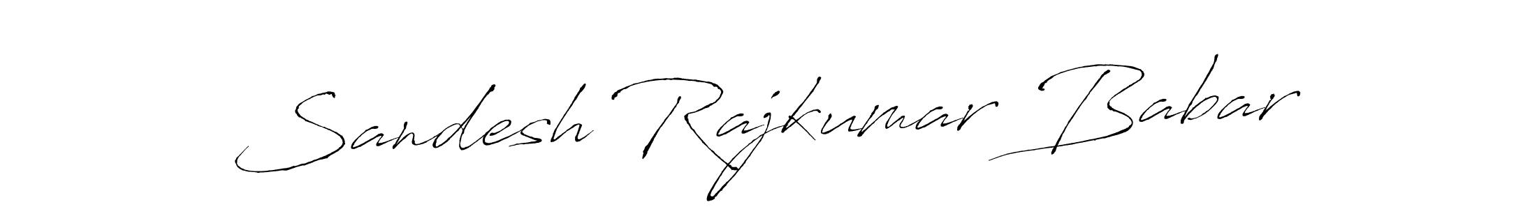 Create a beautiful signature design for name Sandesh Rajkumar Babar. With this signature (Antro_Vectra) fonts, you can make a handwritten signature for free. Sandesh Rajkumar Babar signature style 6 images and pictures png