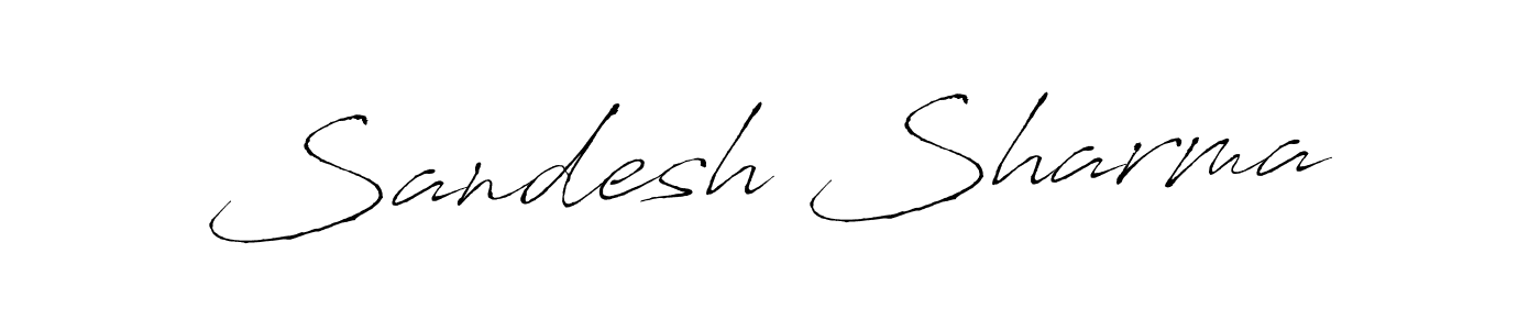 Sandesh Sharma stylish signature style. Best Handwritten Sign (Antro_Vectra) for my name. Handwritten Signature Collection Ideas for my name Sandesh Sharma. Sandesh Sharma signature style 6 images and pictures png