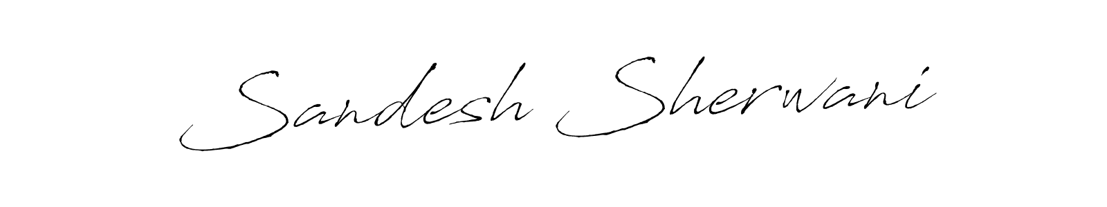 The best way (Antro_Vectra) to make a short signature is to pick only two or three words in your name. The name Sandesh Sherwani include a total of six letters. For converting this name. Sandesh Sherwani signature style 6 images and pictures png