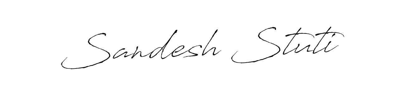 Similarly Antro_Vectra is the best handwritten signature design. Signature creator online .You can use it as an online autograph creator for name Sandesh Stuti. Sandesh Stuti signature style 6 images and pictures png