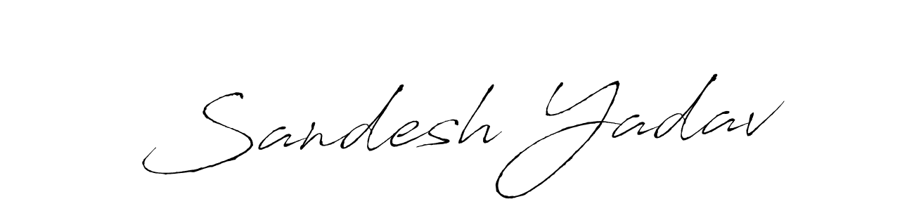 How to make Sandesh Yadav name signature. Use Antro_Vectra style for creating short signs online. This is the latest handwritten sign. Sandesh Yadav signature style 6 images and pictures png