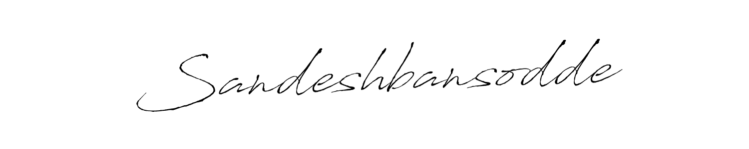 Create a beautiful signature design for name Sandeshbansodde. With this signature (Antro_Vectra) fonts, you can make a handwritten signature for free. Sandeshbansodde signature style 6 images and pictures png