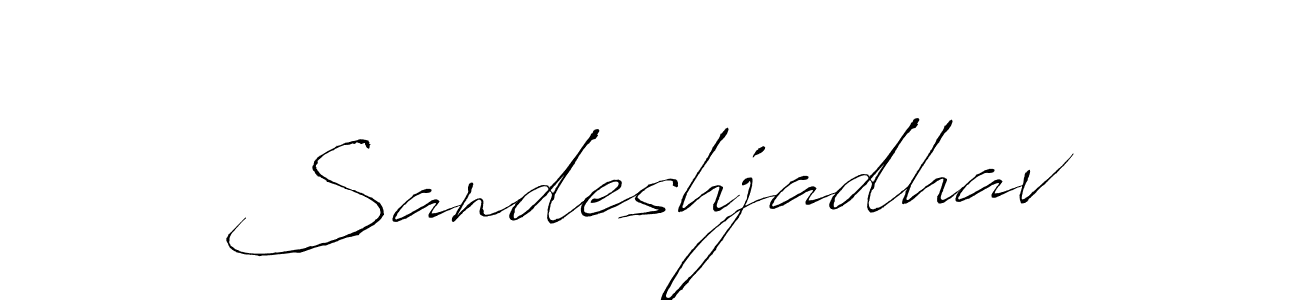 Make a beautiful signature design for name Sandeshjadhav. With this signature (Antro_Vectra) style, you can create a handwritten signature for free. Sandeshjadhav signature style 6 images and pictures png