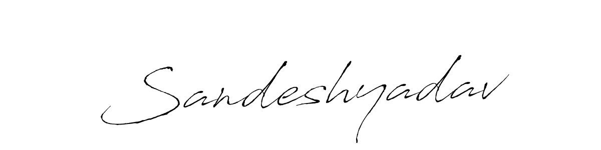 The best way (Antro_Vectra) to make a short signature is to pick only two or three words in your name. The name Sandeshyadav include a total of six letters. For converting this name. Sandeshyadav signature style 6 images and pictures png