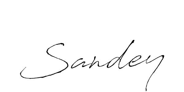 Make a beautiful signature design for name Sandey. With this signature (Antro_Vectra) style, you can create a handwritten signature for free. Sandey signature style 6 images and pictures png