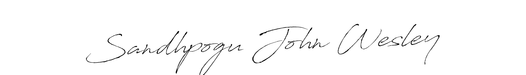 if you are searching for the best signature style for your name Sandhpogu John Wesley. so please give up your signature search. here we have designed multiple signature styles  using Antro_Vectra. Sandhpogu John Wesley signature style 6 images and pictures png