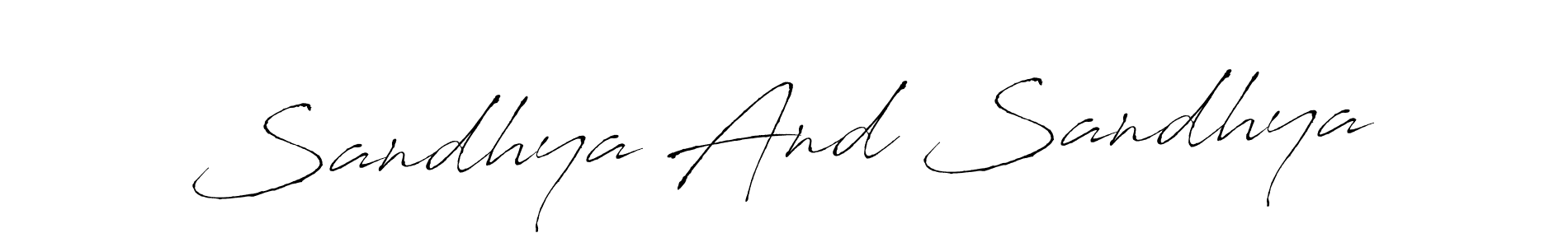 Create a beautiful signature design for name Sandhya And Sandhya. With this signature (Antro_Vectra) fonts, you can make a handwritten signature for free. Sandhya And Sandhya signature style 6 images and pictures png